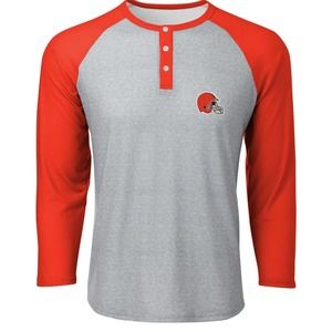 FOCO Men's NFL Cleveland Browns Henley Shirt - Sz Small